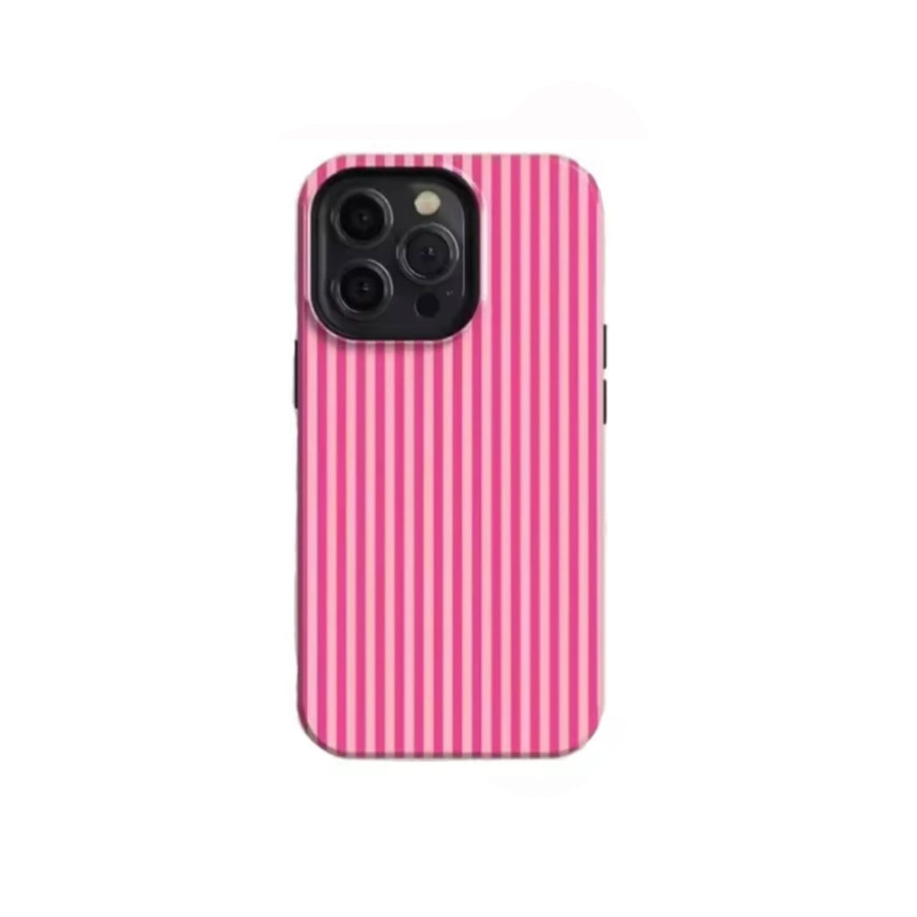 PINK STRIPES PHONE CASE